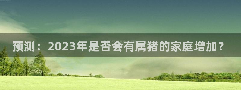 乐发ll500科技赋能,让平台更有趣：预测：2023年是否会有属猪的家庭增加？